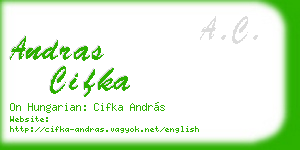 andras cifka business card